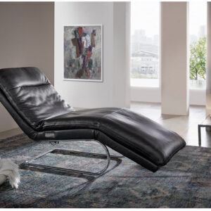 ABSOLUTE, chaise longue cuir lit de jour électrique