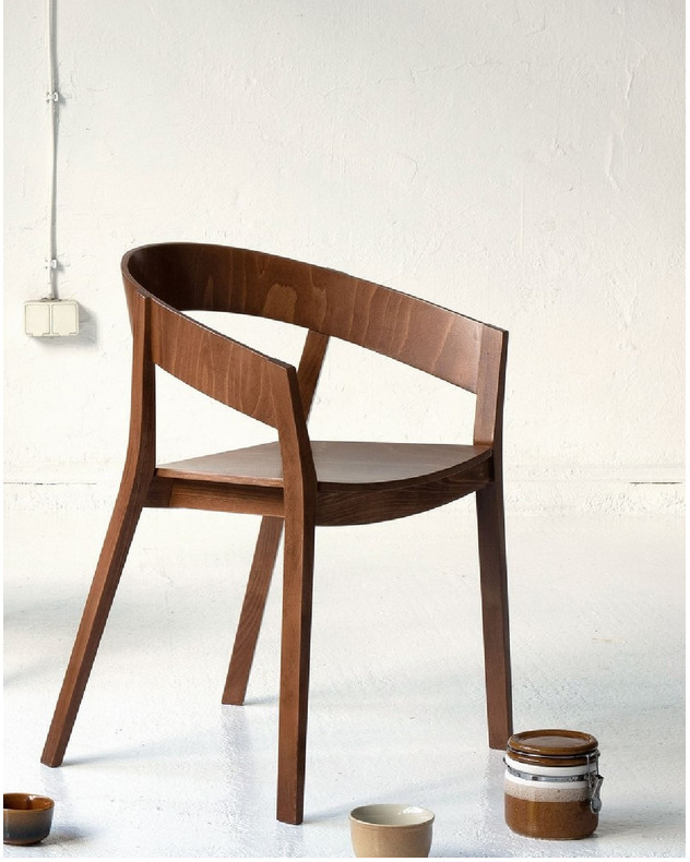ARCWOOD fauteuil de table ou bureau design minimaliste en bois de hêtre ou chêne