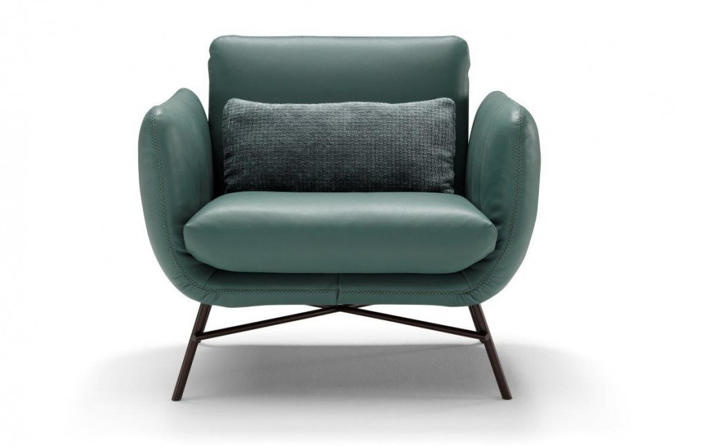 BB.TOMY petit fauteuil cuir ou tissu pieds métal