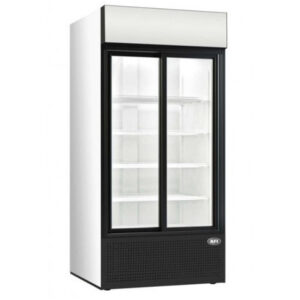 Vitrine à boissons avec display lumineux avec portes coulissantes